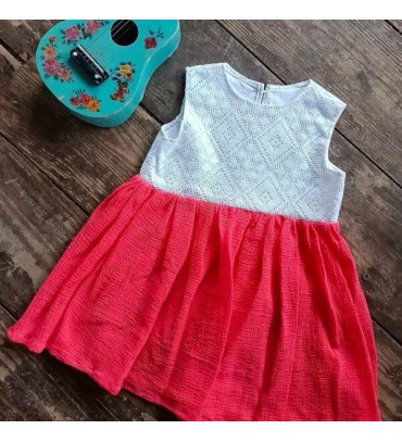 Red little cotton dress