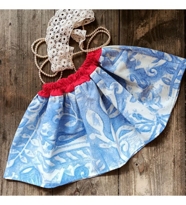Cotton Blue Skirt