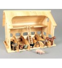 Wooden Farm Set with Animals Bavaria - Waldorf toys 