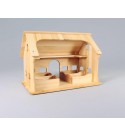 Dollhouse or farmhouse without any accessories, animals or dolls 